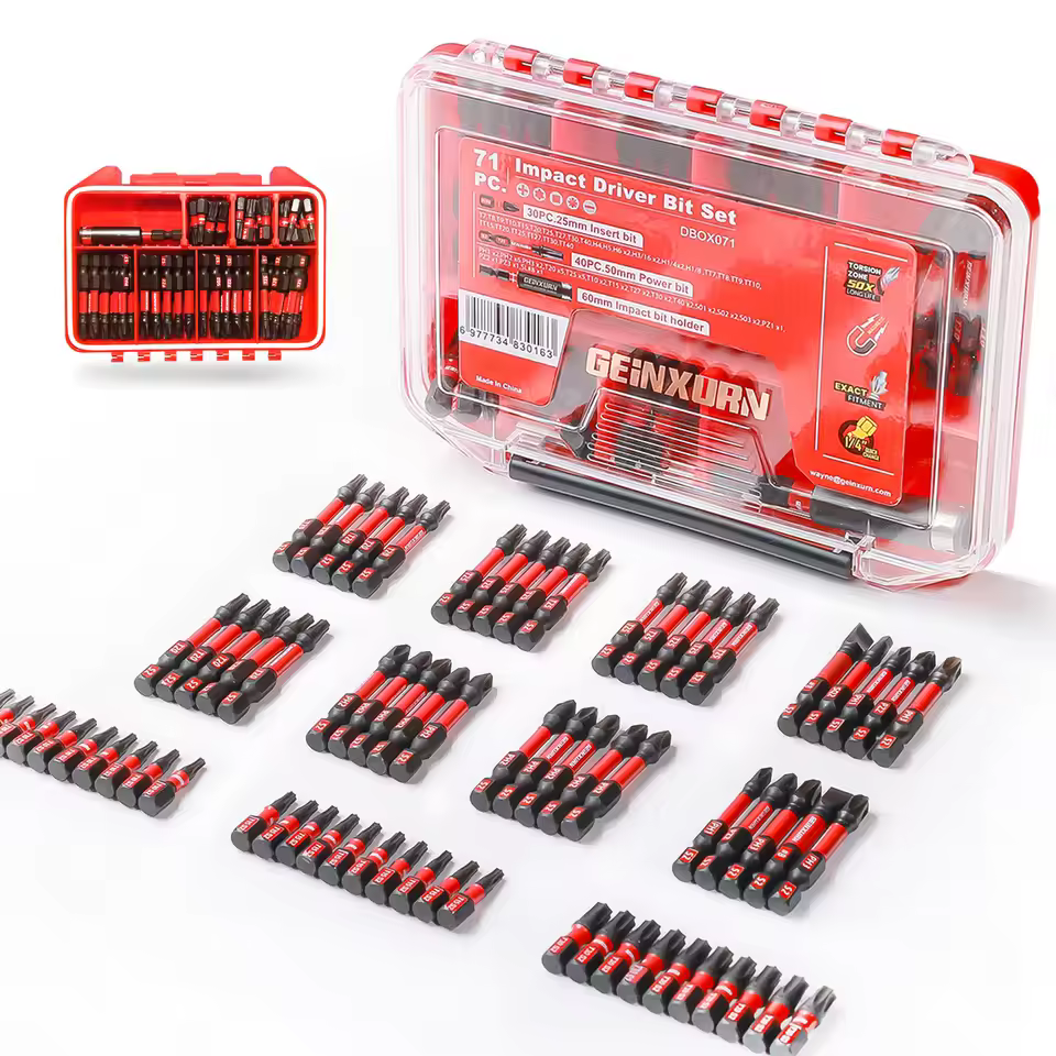 Geinxurn 71pcs Impact Driver bit assortment